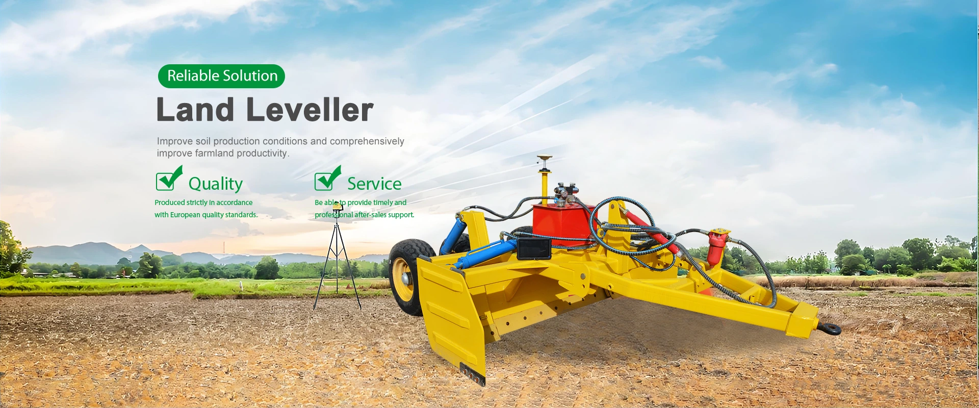 ຜູ້ຜະລິດ leveler ທີ່ດິນ